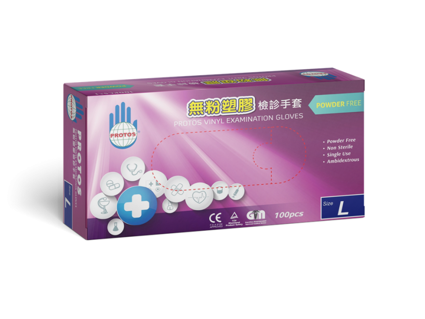 PVC	 Powder Free Examination Gloves