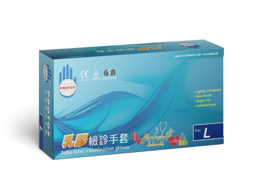 Latex Powdered - Protos Latex Examination Gloves